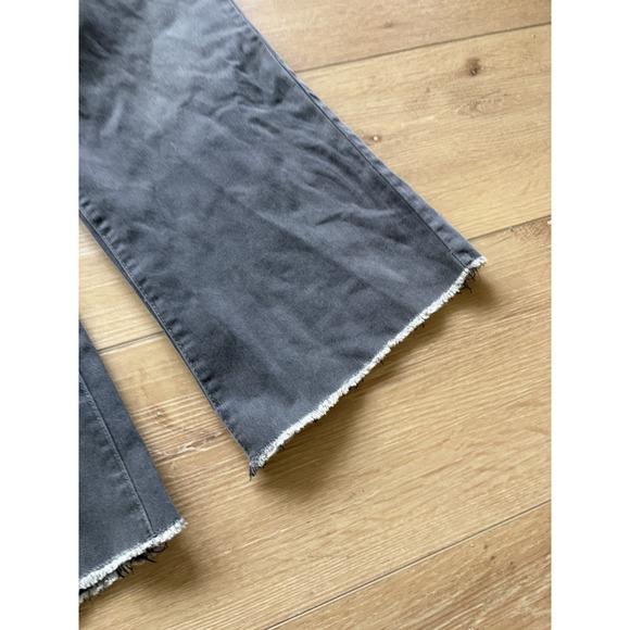 1822 denim black high rise Demi boot jeans size 24W Raw Hem NWT - Picture 3 of 9